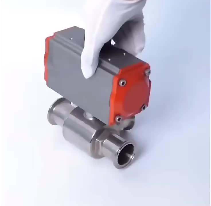 Furui Stainless Steel 316L Sanitary Ball Valve Customizable OEM Three-Way 2inch Pneumatic Ball Valve 1