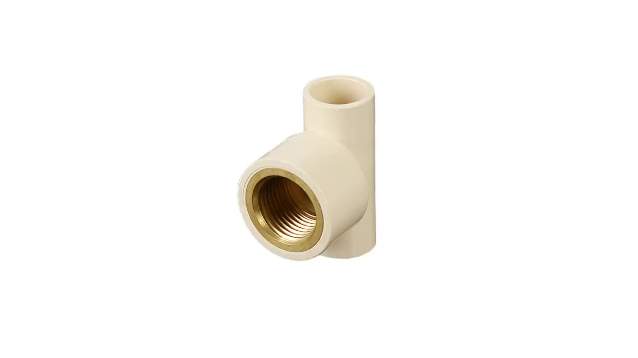 CPVC Tee Connector Fittings Welding Connection Low Pressure Corrosion-resistant for Agricultural Irrigation Construction 1
