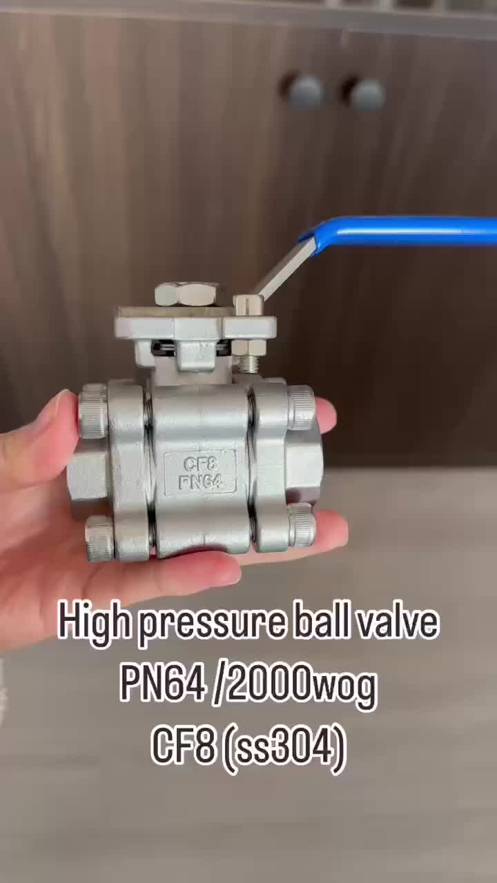 Furui Industrial Equipment Manual 2000WOG 2000PSI Floating Gas Stainless Steel Ball Valve CF8 304 3PC Three Way Isolation Valve 1