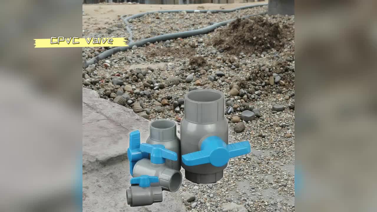 Factory Direct Sale ASTM Standard CPVC Material Single Union Color Available Ball Valve for Water System 1