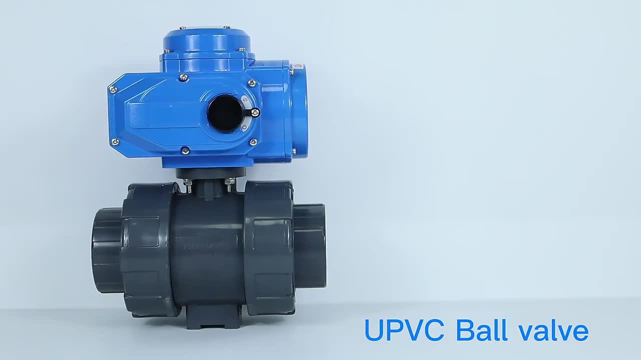 Furui Durable Stable Dn50 UPVC Electric Actuator Ball Valve Two-Way Three-Way Acid Alkali Corrosion Resistance OEM Customizable 1
