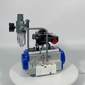 Pneumatic PVC 3-Way Ball Valve Flange End L or T Port Ball Valves Socket Welding Internal Spring Return/Single Act & Double Act 1