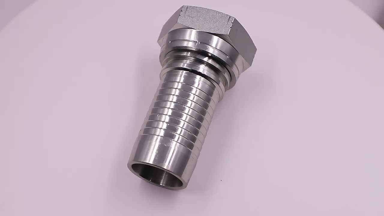 High Quality Carbon Steel Forged Jic Male Thread 37 Degree Hose Fittings 16711 Jic Hydraulic Hose Pipe 1