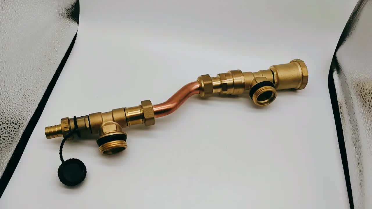 Floor Heating System DN25 Pressure 1.6Mpa Brass 1" Manifold air Vent Differential Pressure Room HVAC Bypass Control Valve 1