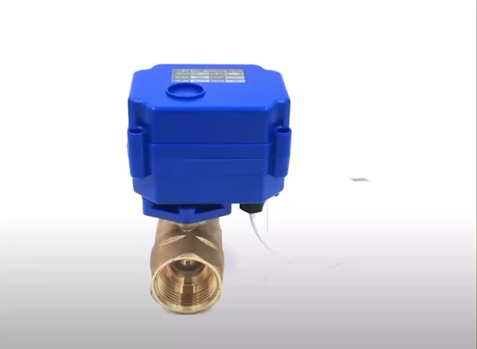 5V 12V 85-220V 9-35V Electric Ball Valve Brass Motorised Control Valve for Irrigation 1/4' 1/2' 3/4' 1' Options OEM Customizable 1
